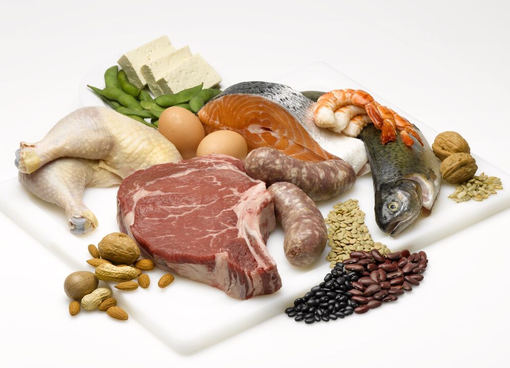 A protein diet is based on the intake of foods that contain protein.